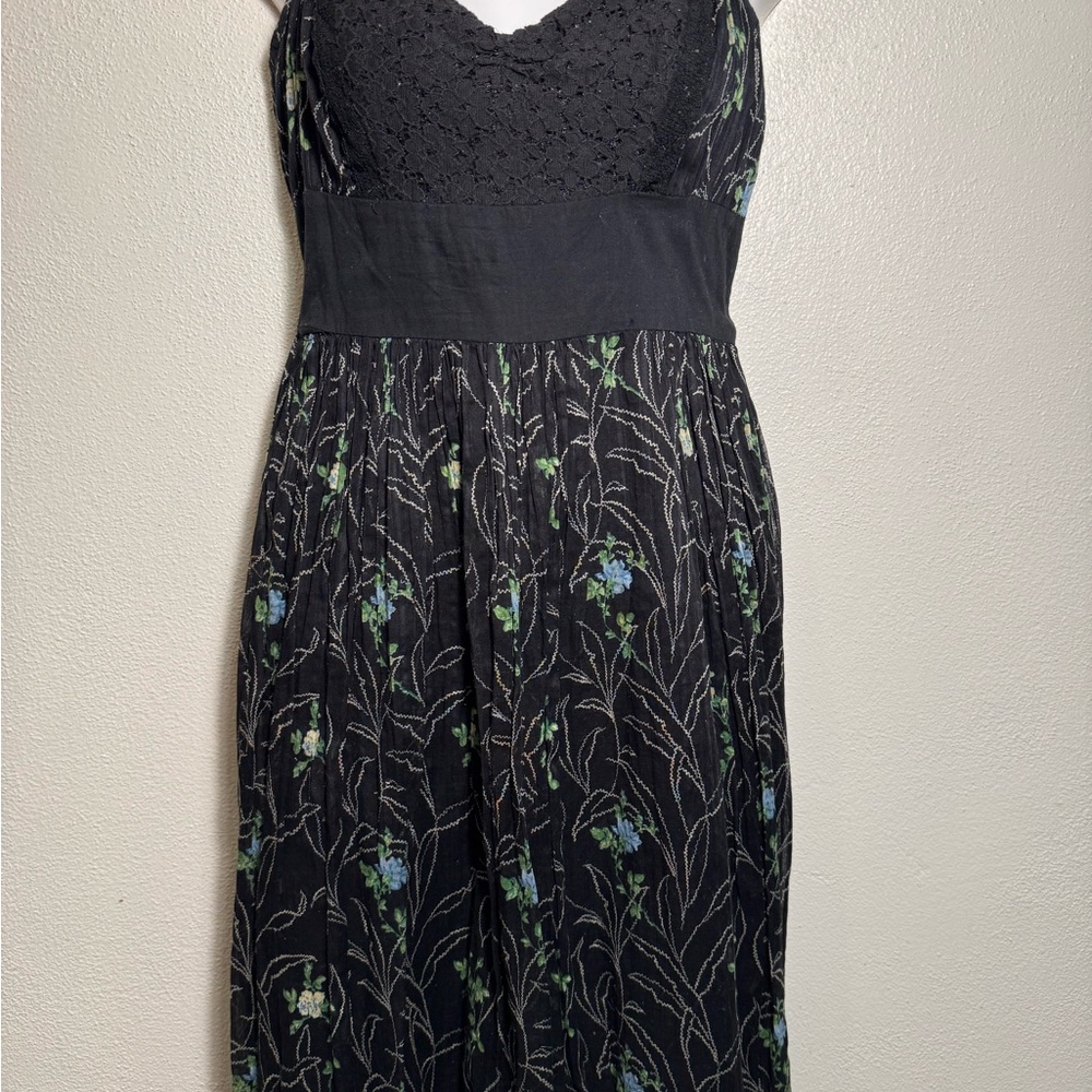 Guess Black Floral Maxi Dress